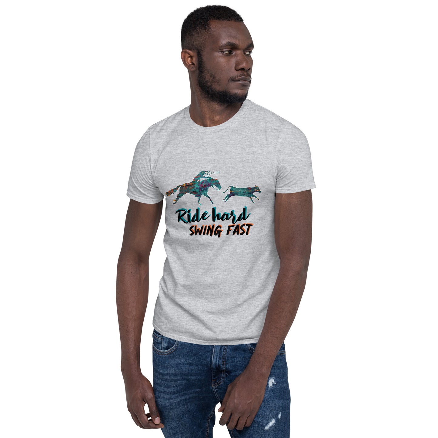 Ride Hard, Swing Fast - Short-Sleeve Unisex T-Shirt