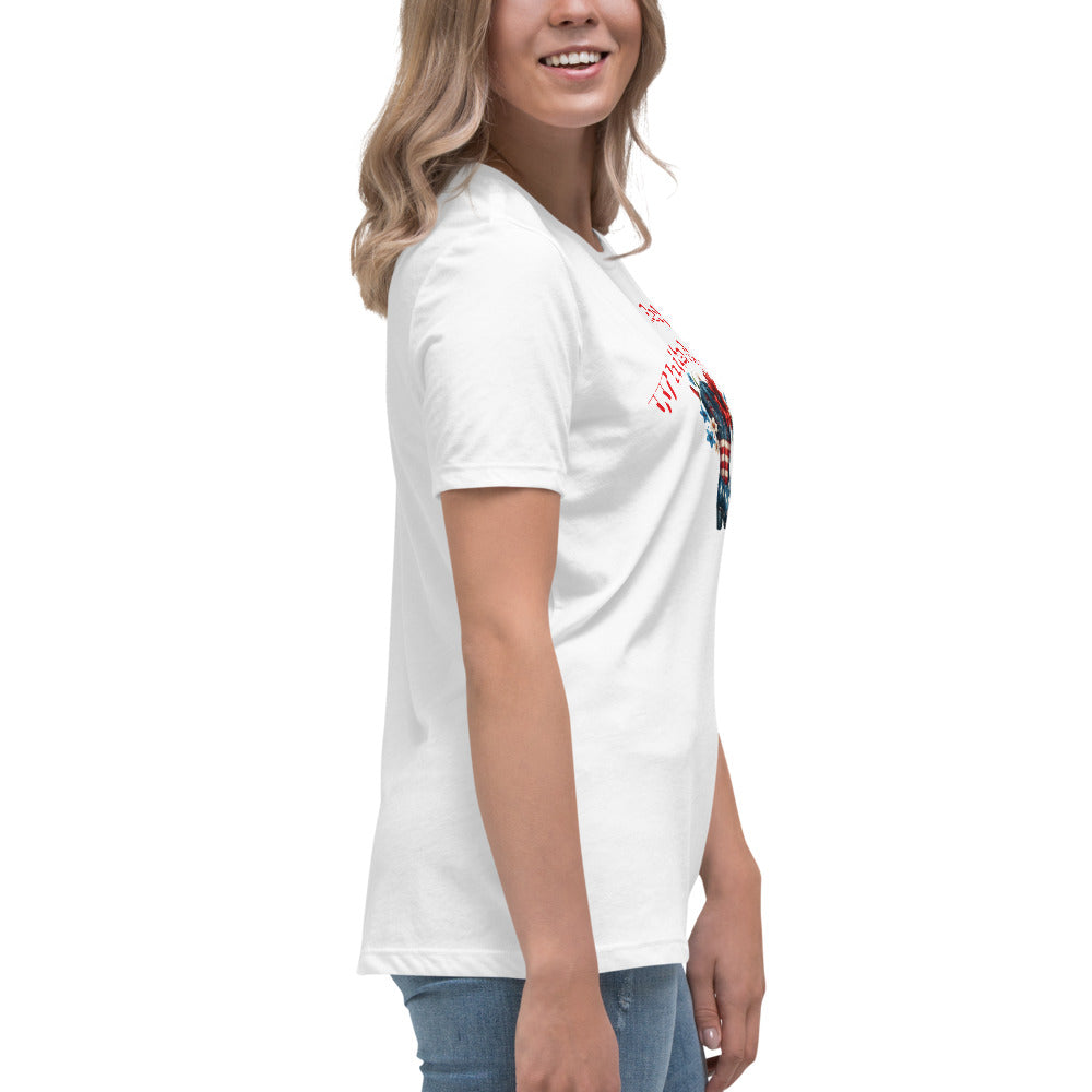 Red White & Boots - Women's Relaxed T-Shirt